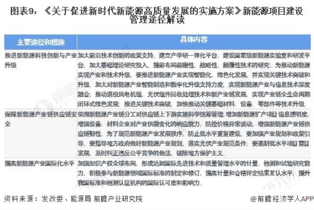 图表9：《关于促进新时代新能源高质量发展的实施方案》新能源项目建设管理途径解读