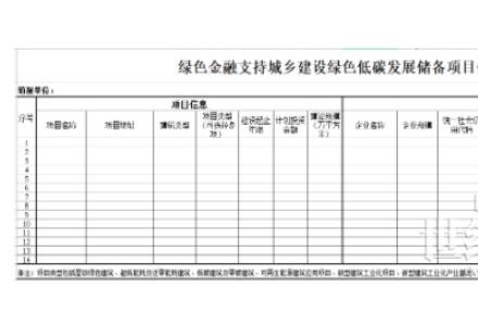 山东省绿色低碳发展储备项目库开始申报