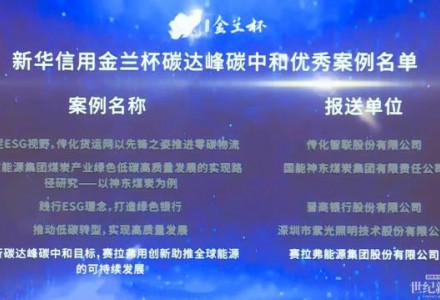 实至名归！赛拉弗荣膺“新华信用金兰杯”ESG优秀案例奖