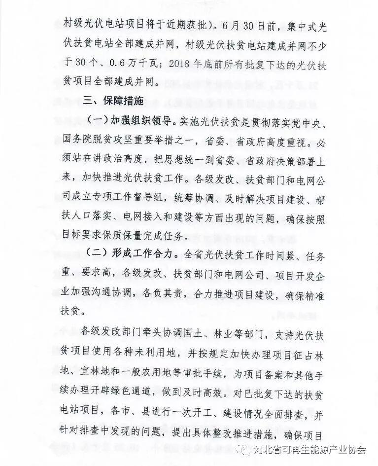 河北省下发2018年光伏扶贫工作专项推进方案 附各市相关指标